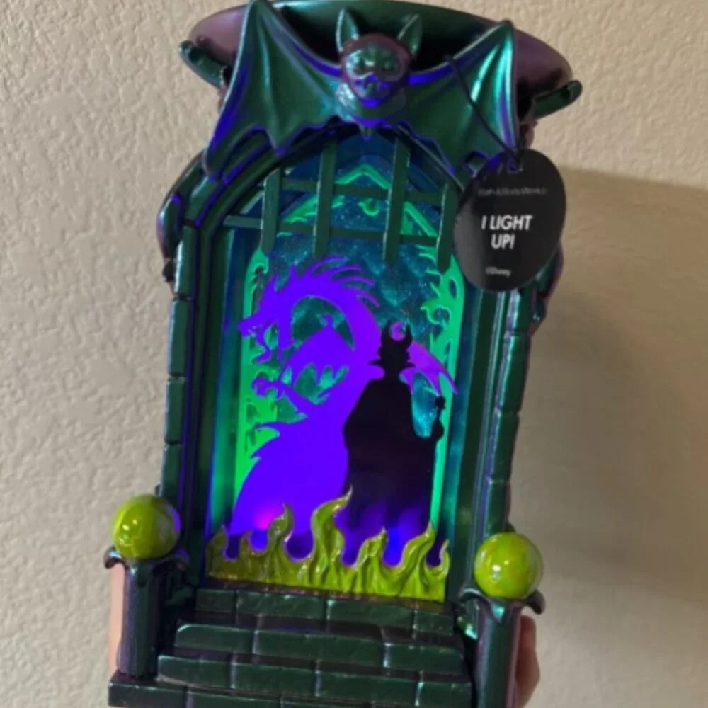 Disney Villains MALEFICENT Dragon Dragon Castle Light-Up Heav Candle Holder NIB